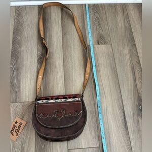 Tony Lama Women’s Brown Saddlebag Purse 
New With Tag